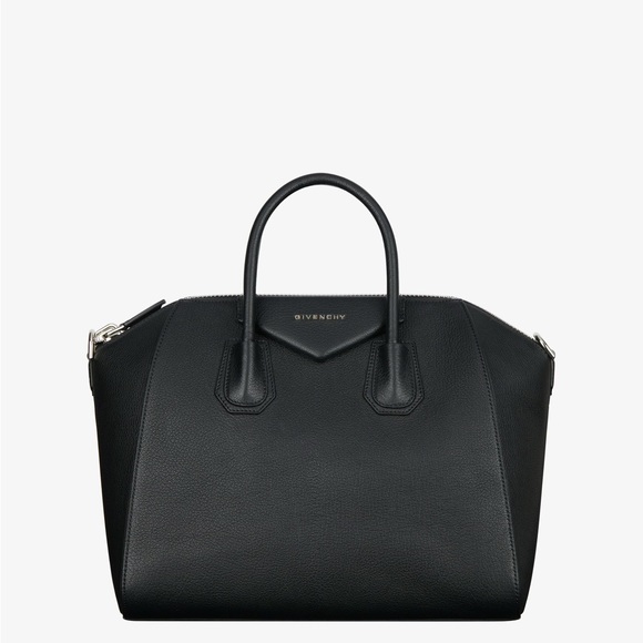 🛑SOLD🛑Givenchy Black Grained Leather with Structured Design and Leather Finish - Picture 1 of 8